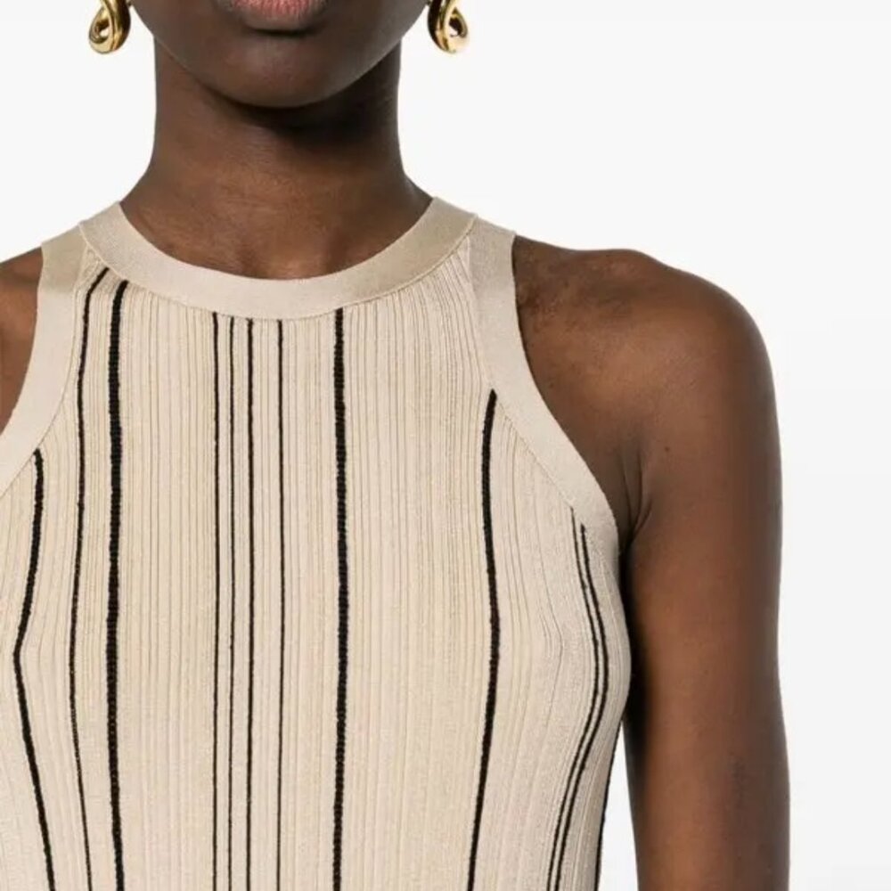 Totême Braid Sleeveless Ribbed Tank Top